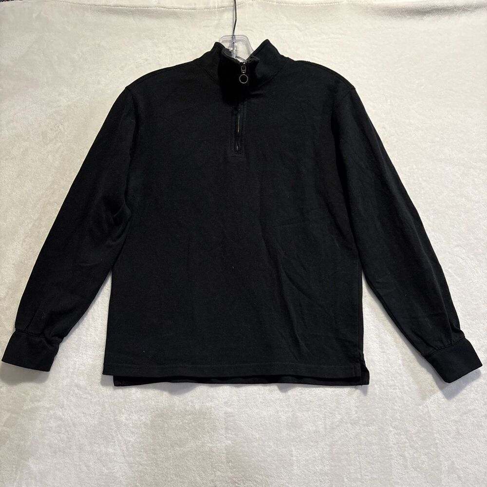 J. Crew Crewcuts Boys Relaxed-Fit Half-Zip Pullover 100% Cotton Black Size XL